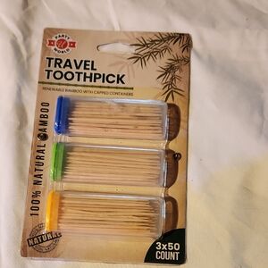 adidas Travel Toothpick Set with Colorful Caps